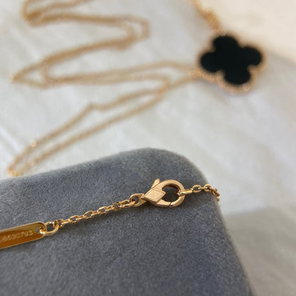 [ELAN LUXE]CLOVER 25MM NECKLACE GOLD ONYX