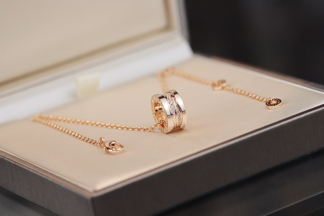 [ELAN LUXE]ZERO 1 PINK GOLD DIAMOND NECKLACE
