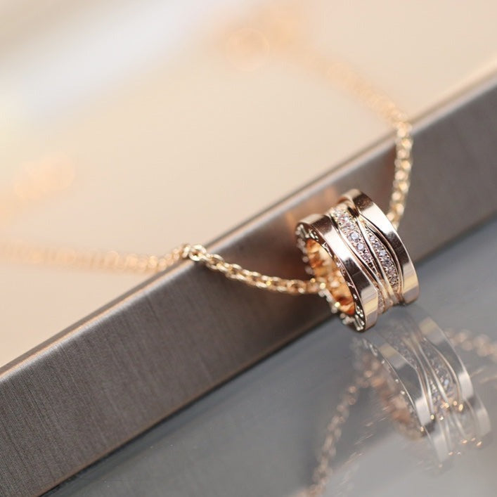 [ELAN LUXE]ZERO 1 PINK GOLD DIAMOND NECKLACE