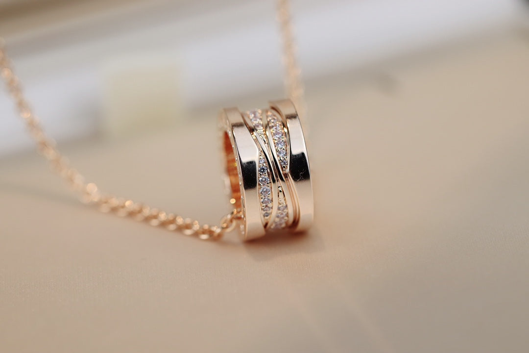 [ELAN LUXE]ZERO 1 PINK GOLD DIAMOND NECKLACE