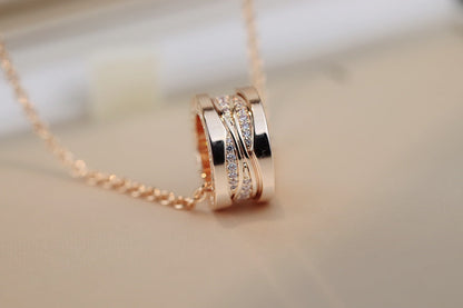 [ELAN LUXE]ZERO 1 PINK GOLD DIAMOND NECKLACE
