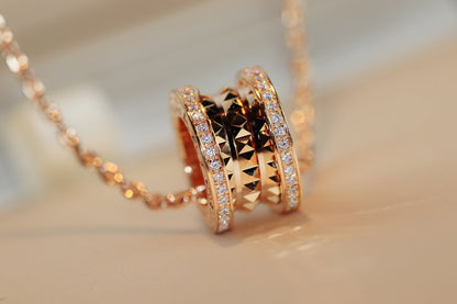 [ELAN LUXE]ZERO 1 ROCK PEDANT PINK GOLD NECKLACE