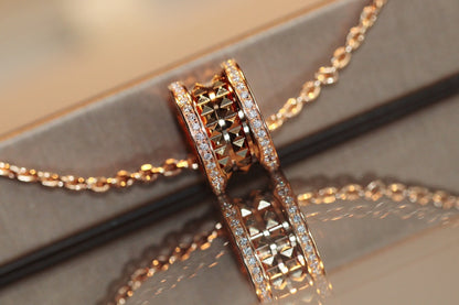 [ELAN LUXE]ZERO 1 ROCK PEDANT PINK GOLD NECKLACE