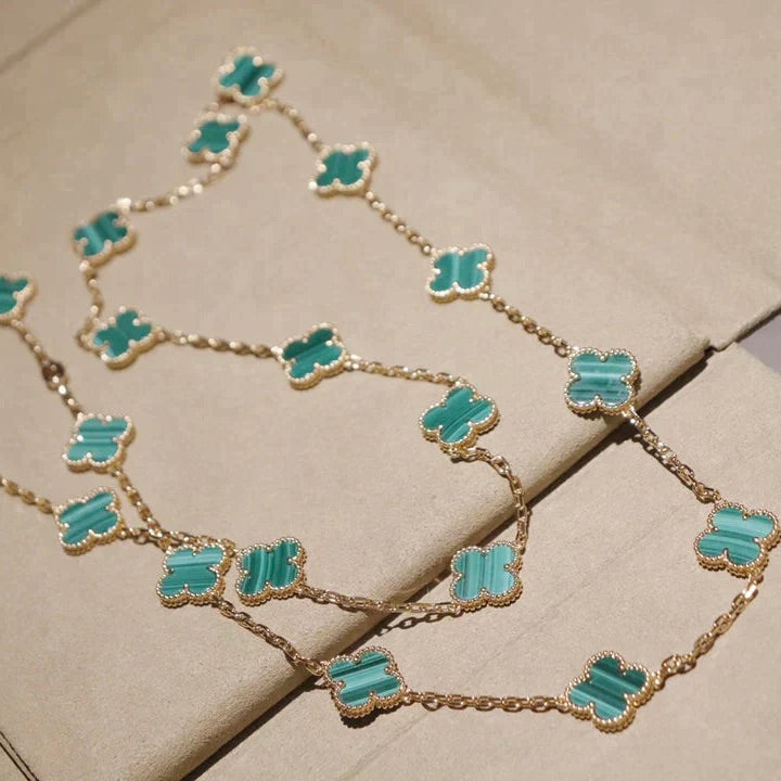 [ELAN LUXE]CLOVER 20 MOTIFS MALACHITE GOLD
