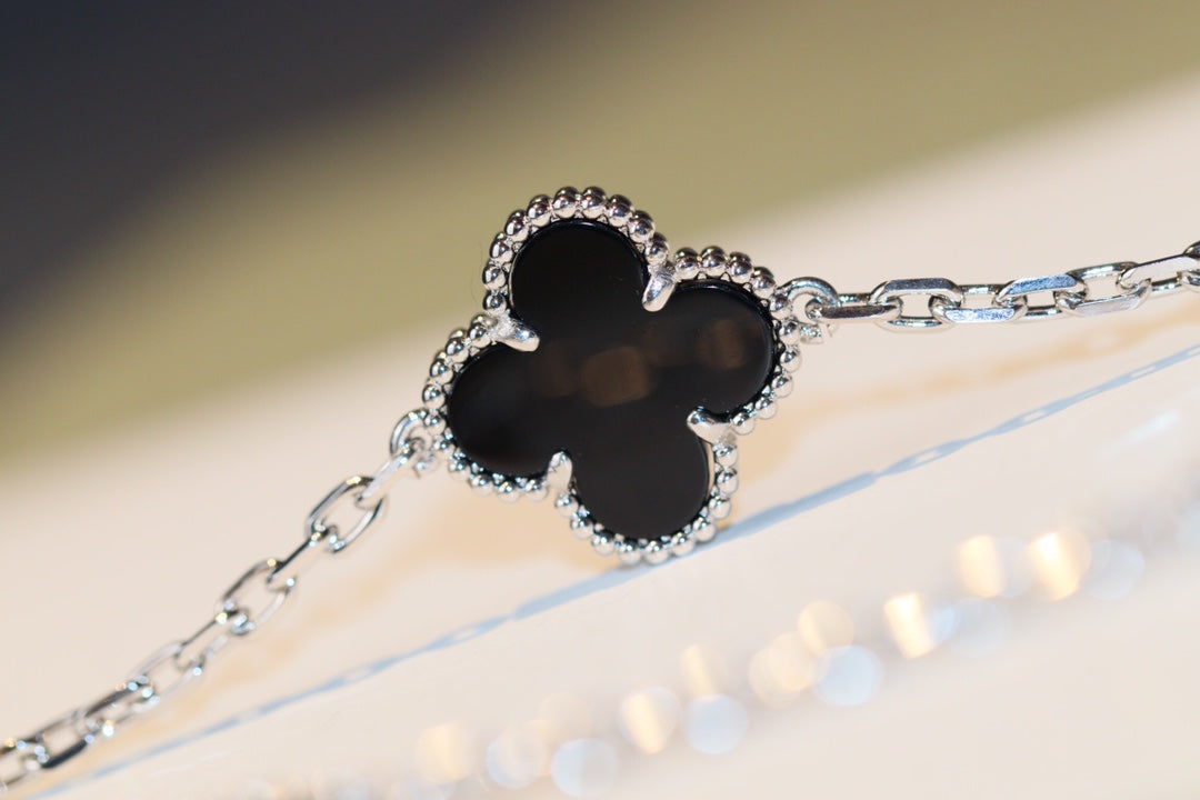 [ELAN LUXE]CLOVER 20 MOTIFS ONYX DIAMOND SILVER