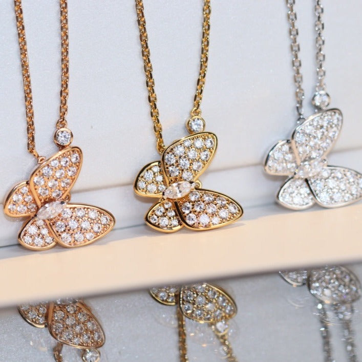 [ELAN LUXE]BUTTERFLY DIAMOND NECKLACE