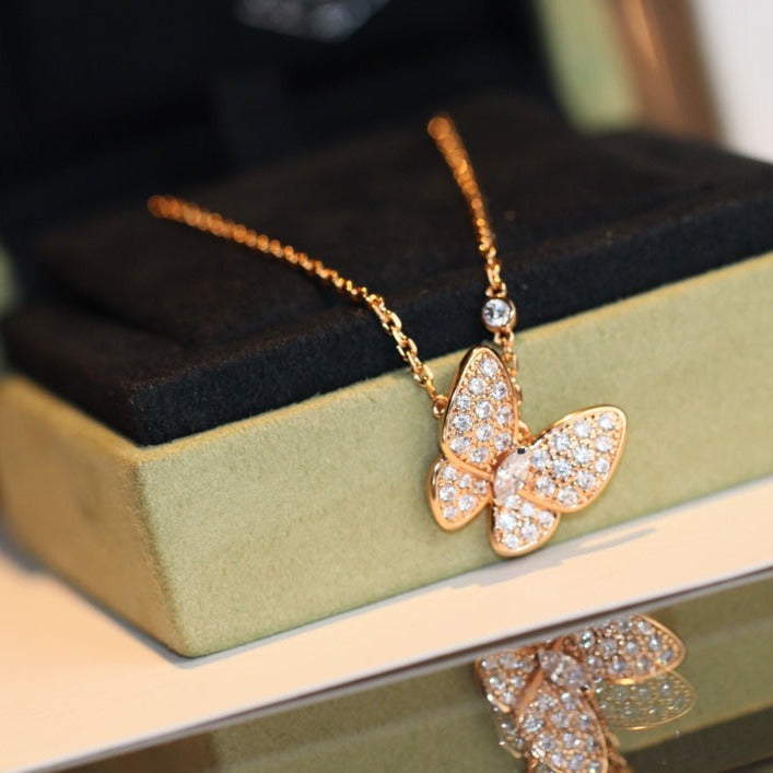 [ELAN LUXE]BUTTERFLY DIAMOND NECKLACE