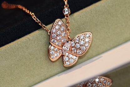 [ELAN LUXE]BUTTERFLY DIAMOND NECKLACE