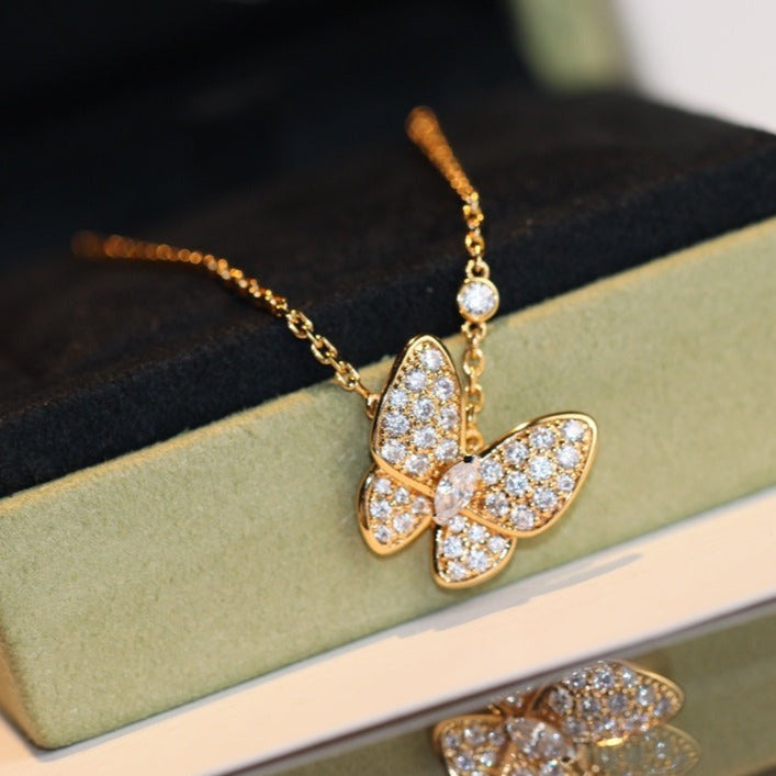 [ELAN LUXE]BUTTERFLY DIAMOND NECKLACE