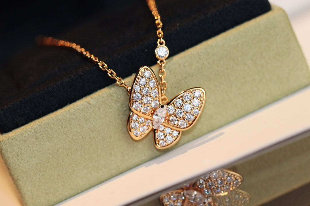 [ELAN LUXE]BUTTERFLY DIAMOND NECKLACE
