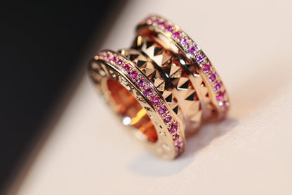 [ELAN LUXE]ZERO 1 ROCK PINK GOLD PINK DIAMOND NECKLACE