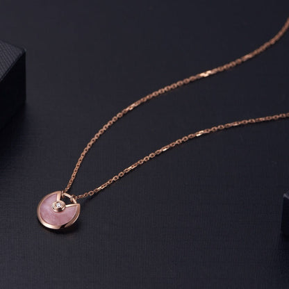 [ELAN LUXE]AMULETTE ROSE GOLD PINK MOP NECKLACE
