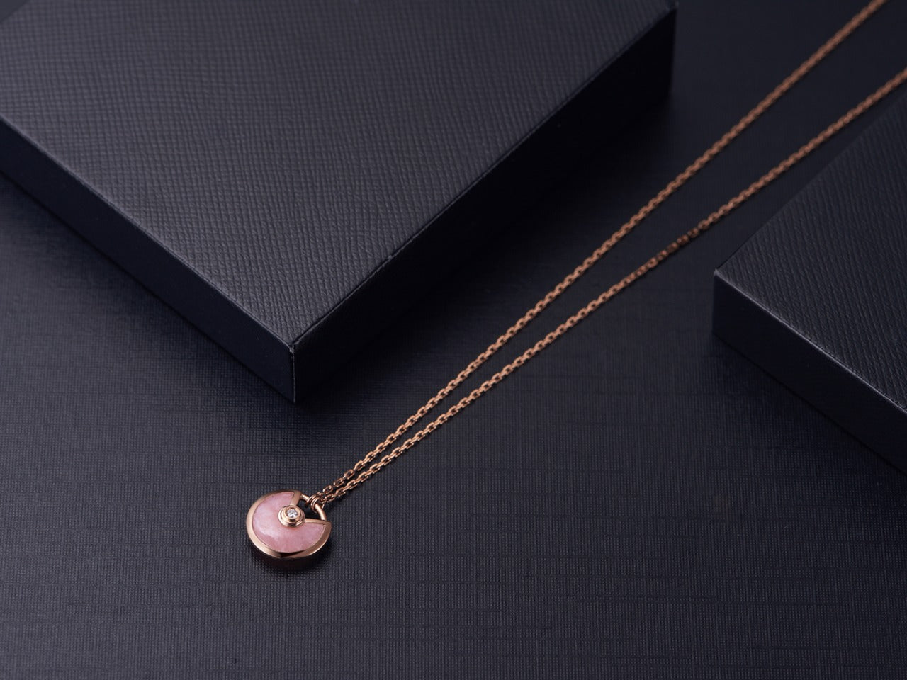 [ELAN LUXE]AMULETTE ROSE GOLD PINK MOP NECKLACE
