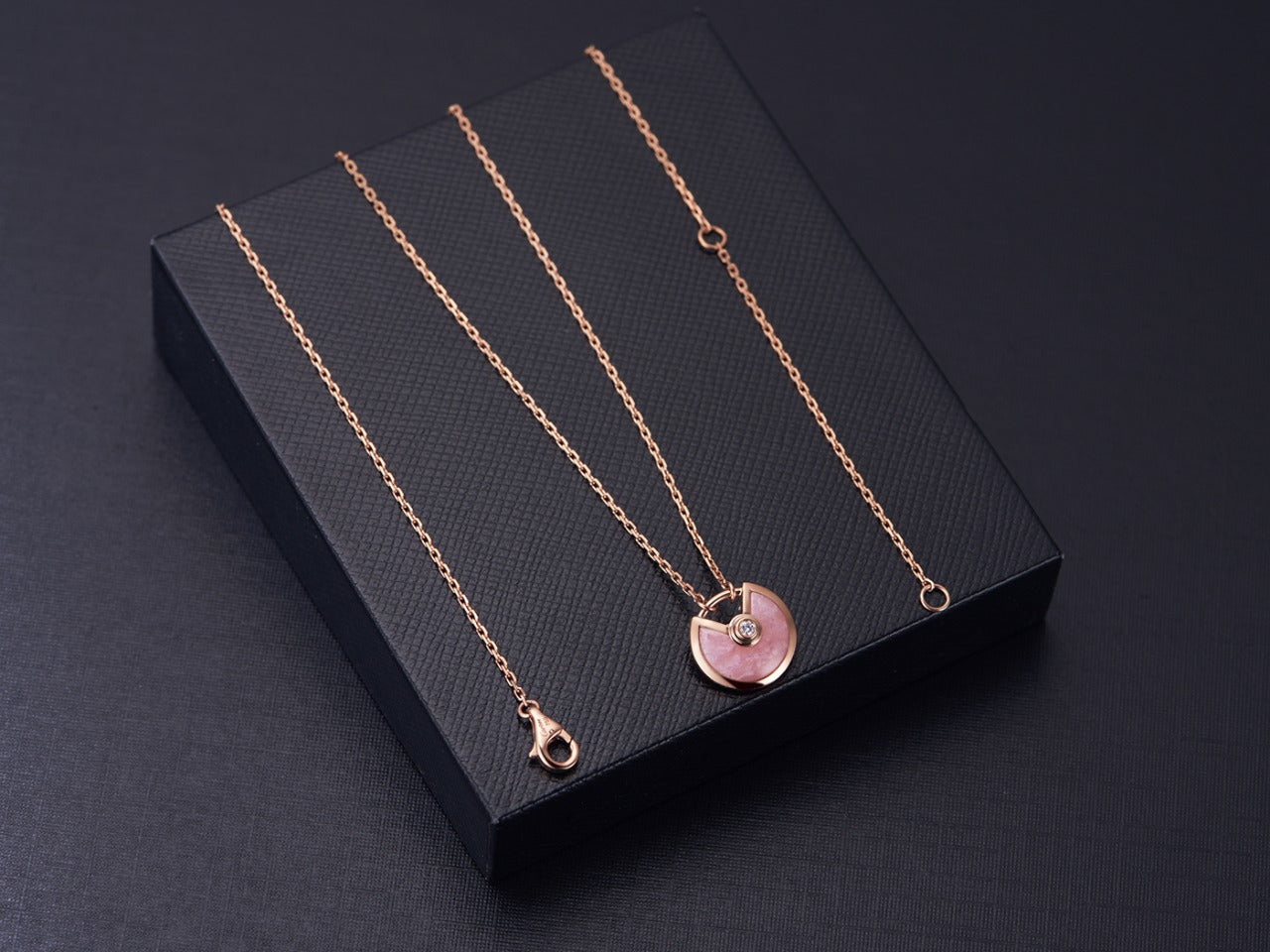 [ELAN LUXE]AMULETTE ROSE GOLD PINK MOP NECKLACE