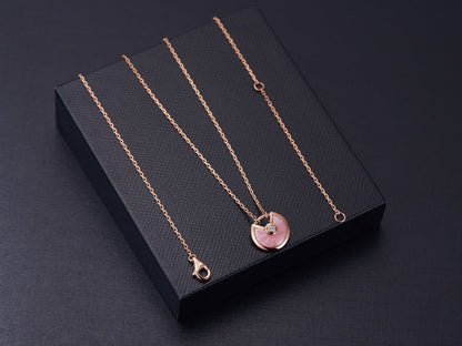 [ELAN LUXE]AMULETTE ROSE GOLD PINK MOP NECKLACE