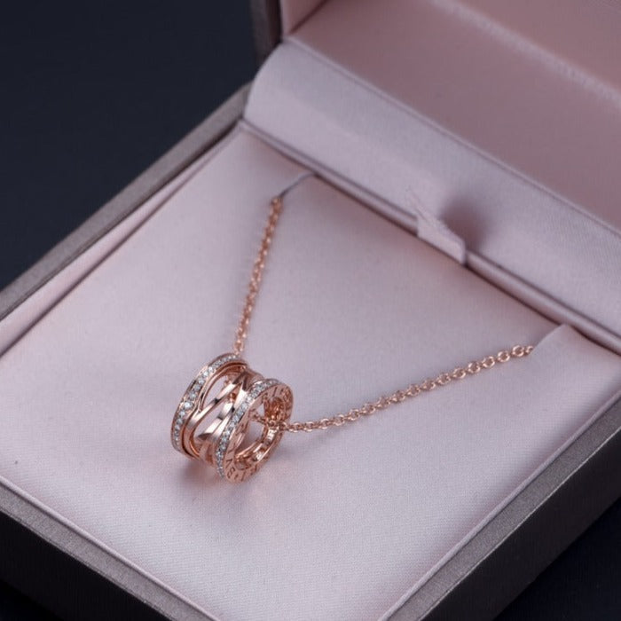 [ELAN LUXE]ZERO 1 PINK GOLD DIAMOND OPEN NECKLACE