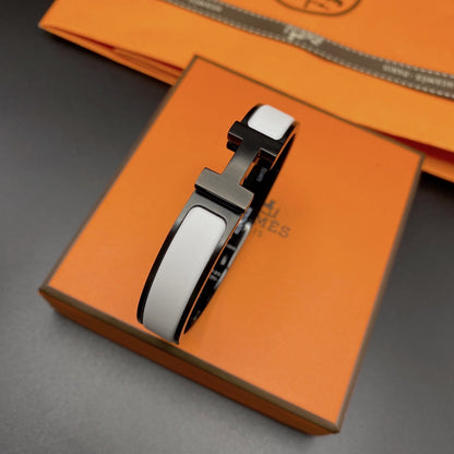 [ELAN LUXE]H BRACELET 12MM BLACK WHITE CERAMIC