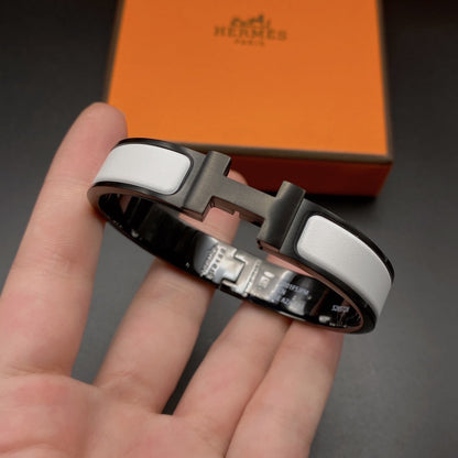 [ELAN LUXE]H BRACELET 12MM BLACK WHITE CERAMIC