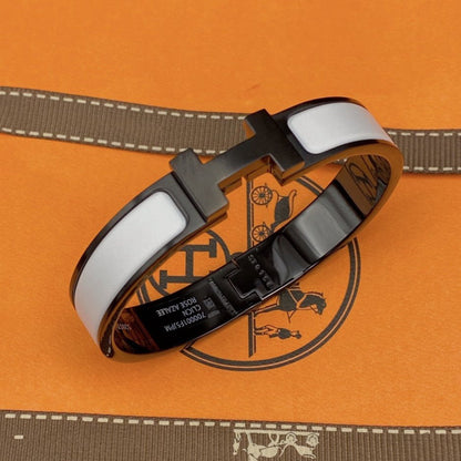 [ELAN LUXE]H BRACELET 12MM BLACK WHITE CERAMIC