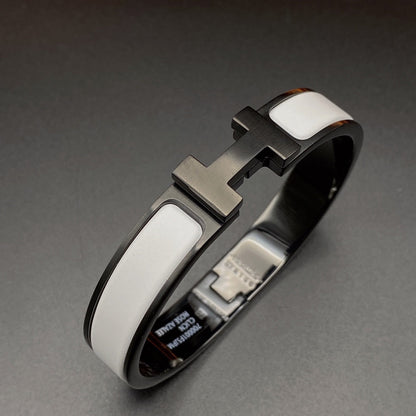 [ELAN LUXE]H BRACELET 12MM BLACK WHITE CERAMIC