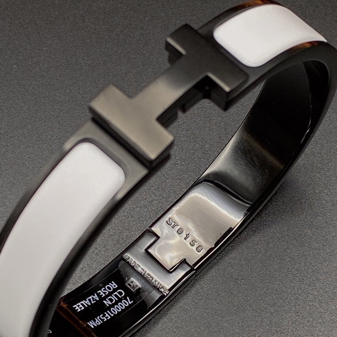 [ELAN LUXE]H BRACELET 12MM BLACK WHITE CERAMIC