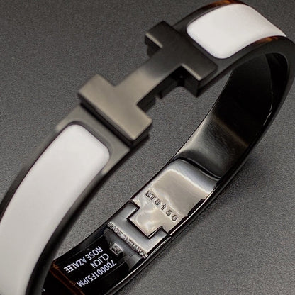 [ELAN LUXE]H BRACELET 12MM BLACK WHITE CERAMIC