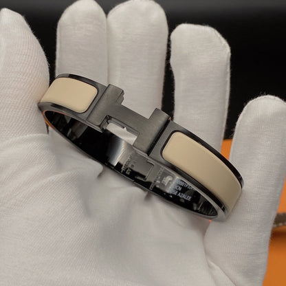 [ELAN LUXE]H BRACELET 12MM BLACK BEIGE CERAMIC