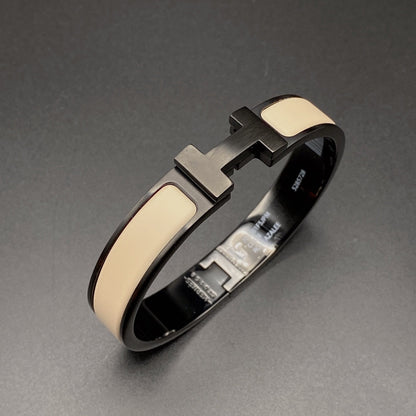 [ELAN LUXE]H BRACELET 12MM BLACK BEIGE CERAMIC