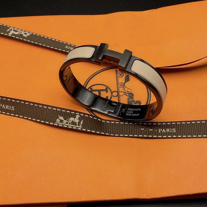 [ELAN LUXE]H BRACELET 12MM BLACK BEIGE CERAMIC