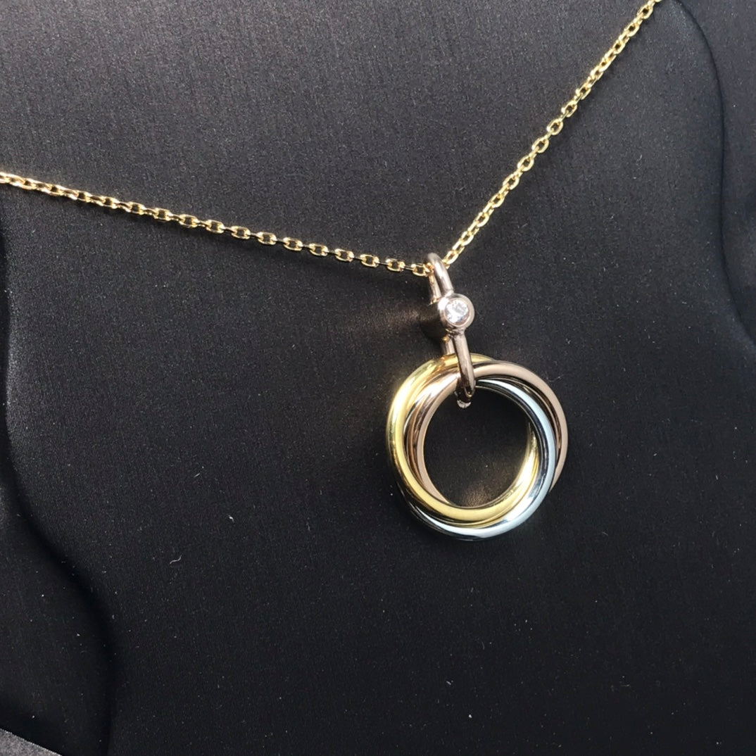[ELAN LUXE]TRINITY  NECKLACE 1 DIAMOND