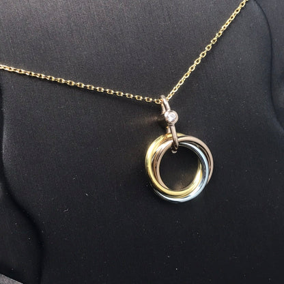 [ELAN LUXE]TRINITY SILVER GOLD PINK GOLD NECKLACE