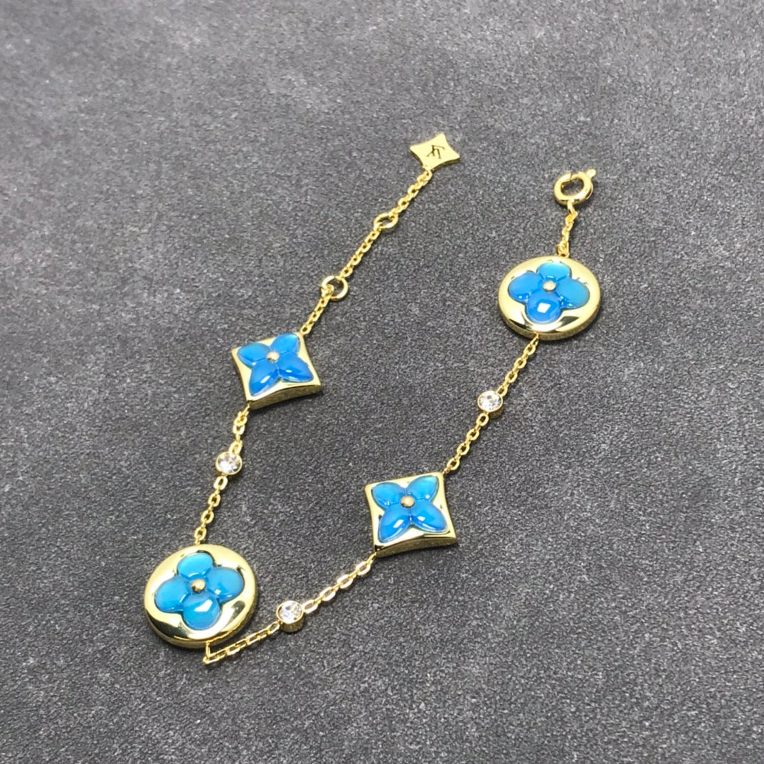 [ELAN LUXE]STAR AND SUN TURQUOISE 4 MOTIFS 3 DIAMONDS