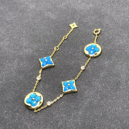 [ELAN LUXE]STAR AND SUN TURQUOISE 4 MOTIFS 3 DIAMONDS