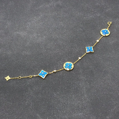 [ELAN LUXE]STAR AND SUN TURQUOISE 4 MOTIFS 3 DIAMONDS