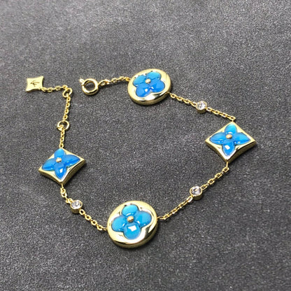 [ELAN LUXE]STAR AND SUN TURQUOISE 4 MOTIFS 3 DIAMONDS