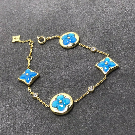 [ELAN LUXE]STAR AND SUN TURQUOISE 4 MOTIFS 3 DIAMONDS