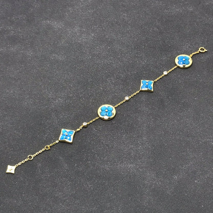 [ELAN LUXE]STAR AND SUN TURQUOISE 4 MOTIFS 3 DIAMONDS