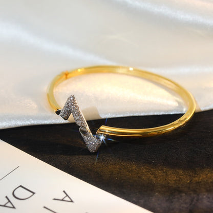 [ELAN LUXE]VOLTE UPSITE DOWN GOLD DIAMOND BRACELET