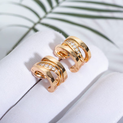 [ELAN LUXE]ZERO 1 PINK GOLD DIAMONDS EARRINGS