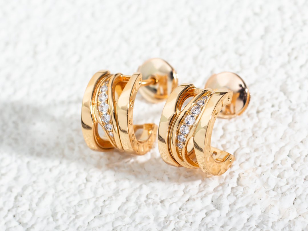 [ELAN LUXE]ZERO 1 PINK GOLD DIAMONDS EARRINGS