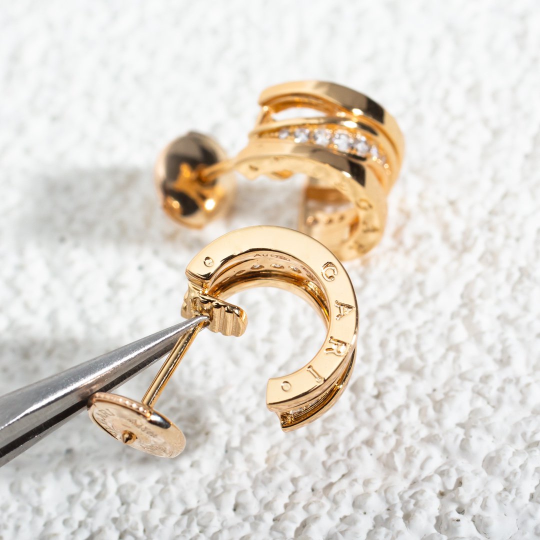 [ELAN LUXE]ZERO 1 PINK GOLD DIAMONDS EARRINGS