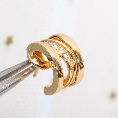 [ELAN LUXE]ZERO 1 PINK GOLD DIAMONDS EARRINGS