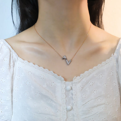 [ELAN LUXE]VOLT SILVER DIAMOND PEDANT NECKLACE