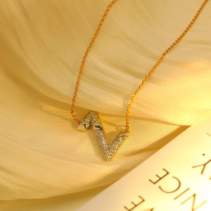 [ELAN LUXE]VOLT SILVER DIAMOND PEDANT NECKLACE