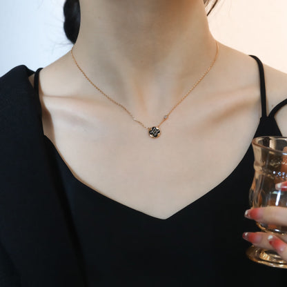 [ELAN LUXE]SUN PEDANT PINK GOLD 1 DIAMOND NECKLACE