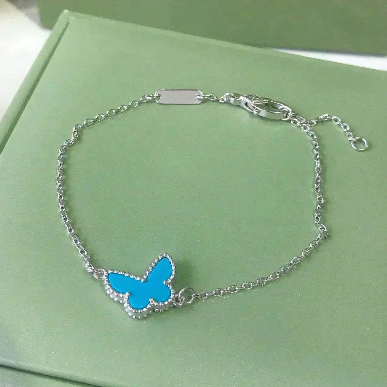 [ELAN LUXE]BUTTERFLY TURQUOISE BUTTERFLY BRACELET SILVER