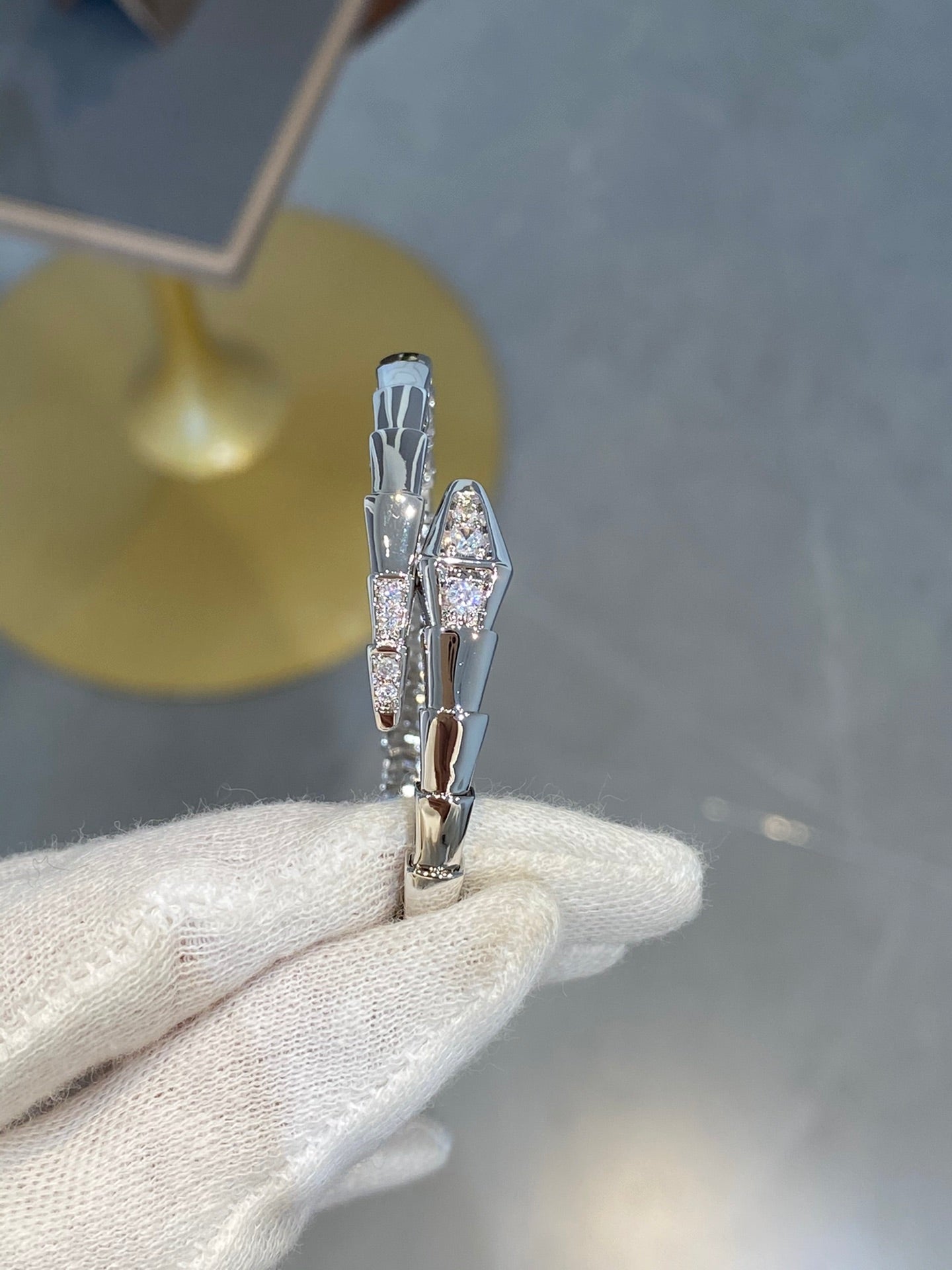 [ELAN LUXE]SERPENTI BRACELET DIAMONDS SILVER