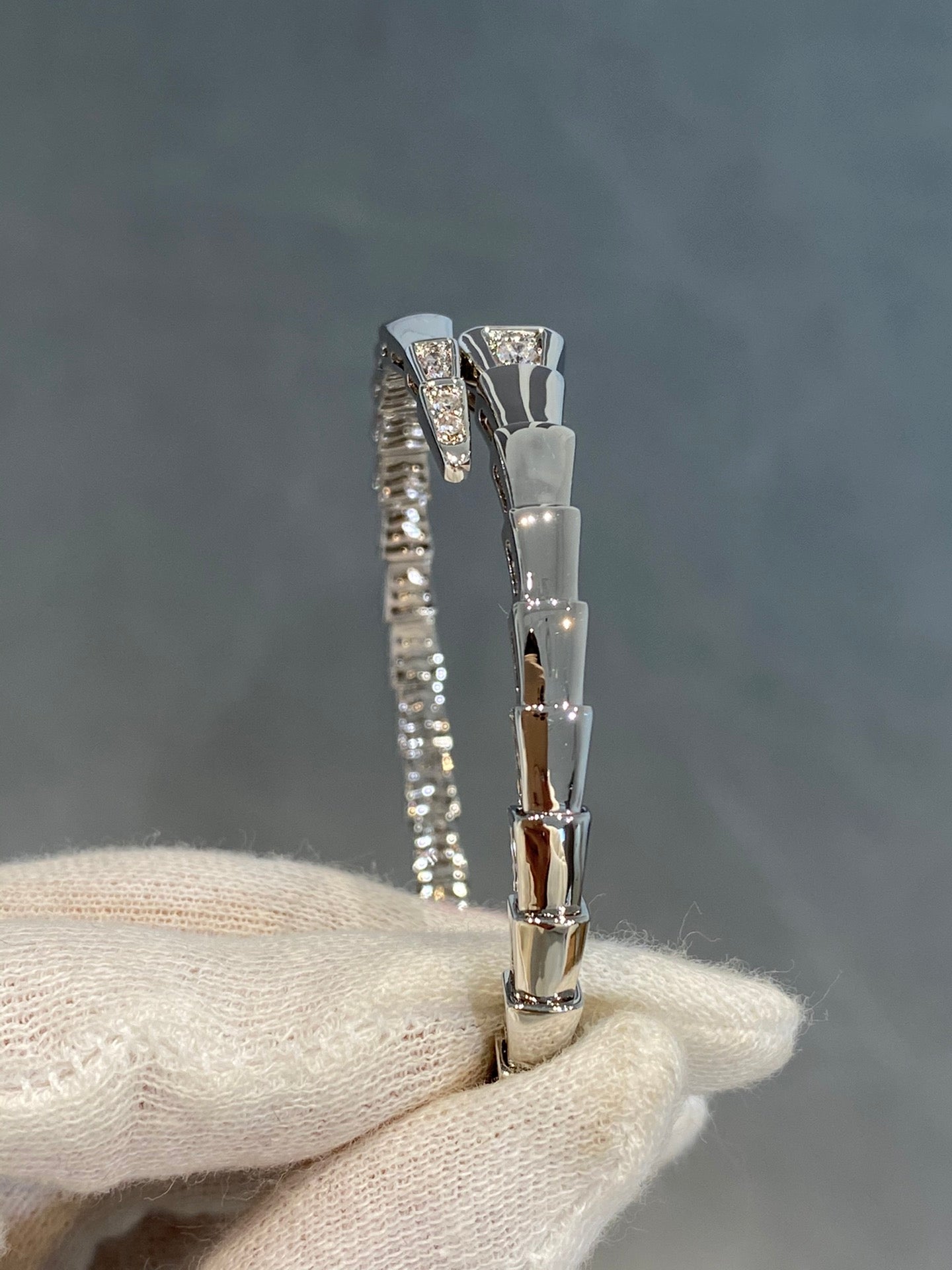 [ELAN LUXE]SERPENTI BRACELET DIAMONDS SILVER