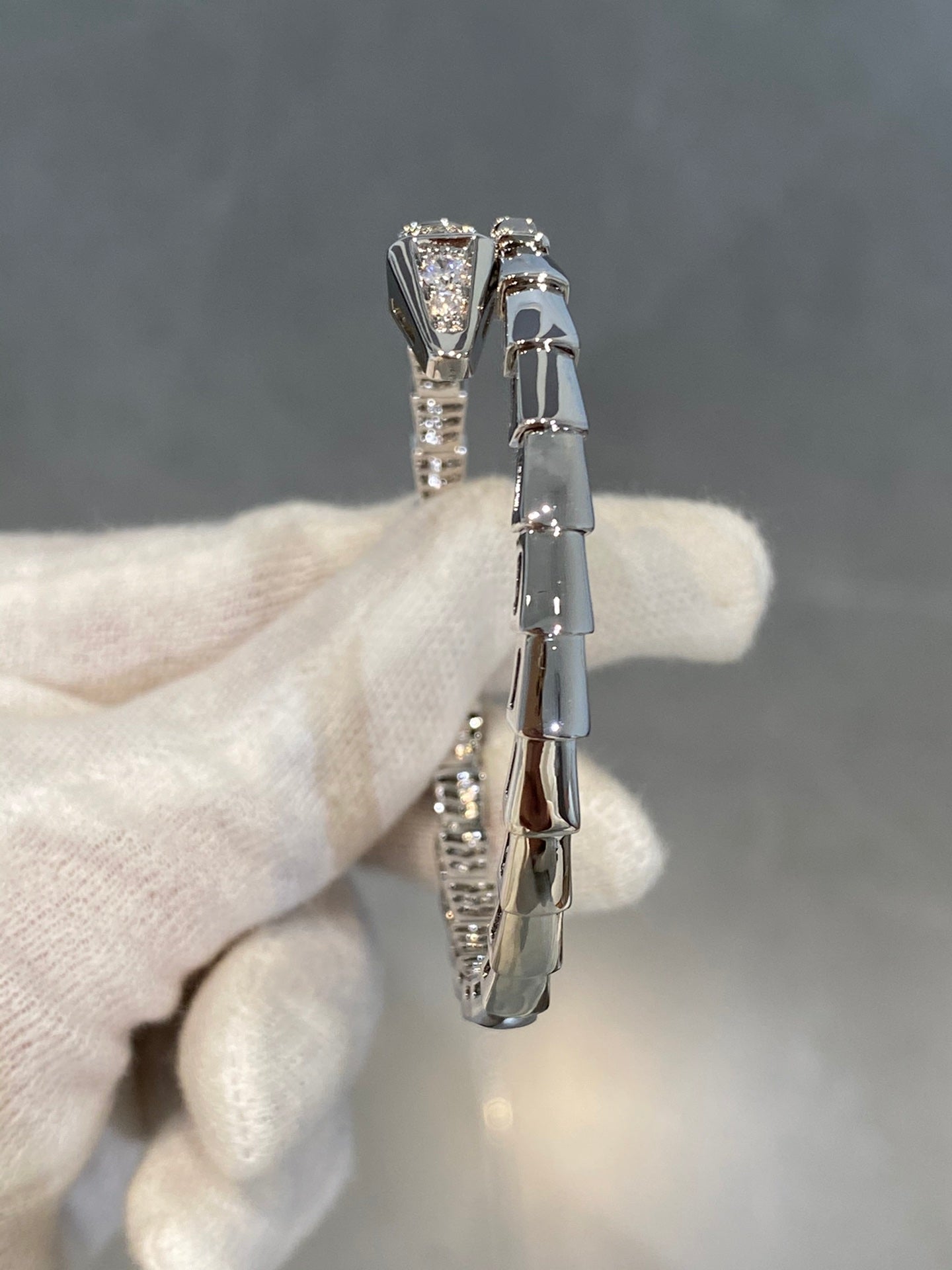 [ELAN LUXE]SERPENTI BRACELET DIAMONDS SILVER
