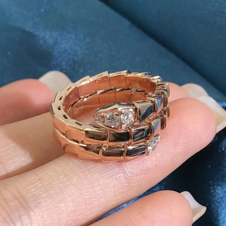 [ELAN LUXE]SERPENTS DOUBLE ROW DIAMOND RING